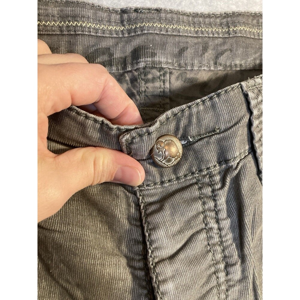 Stitch’s Platinum Denim Sz 33 Texas Gray Coderoy Flare Stretch Buffalo Country - Picture 3 of 13